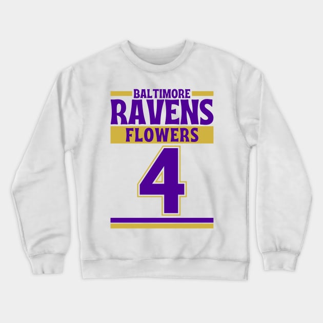 Baltimore Ravens Flowers 4 Edition 3 Crewneck Sweatshirt by Astronaut.co